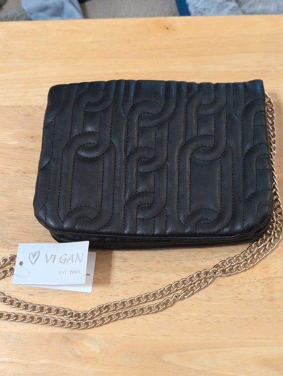 Handbags - Vegan Small Black Quilted Purse